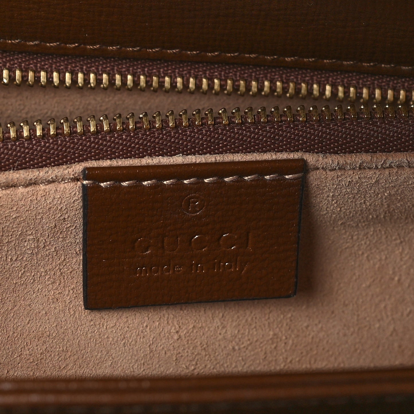 GG Supreme Monogram Horsebit 1955 Shoulder Bag Beige Brown Sugar