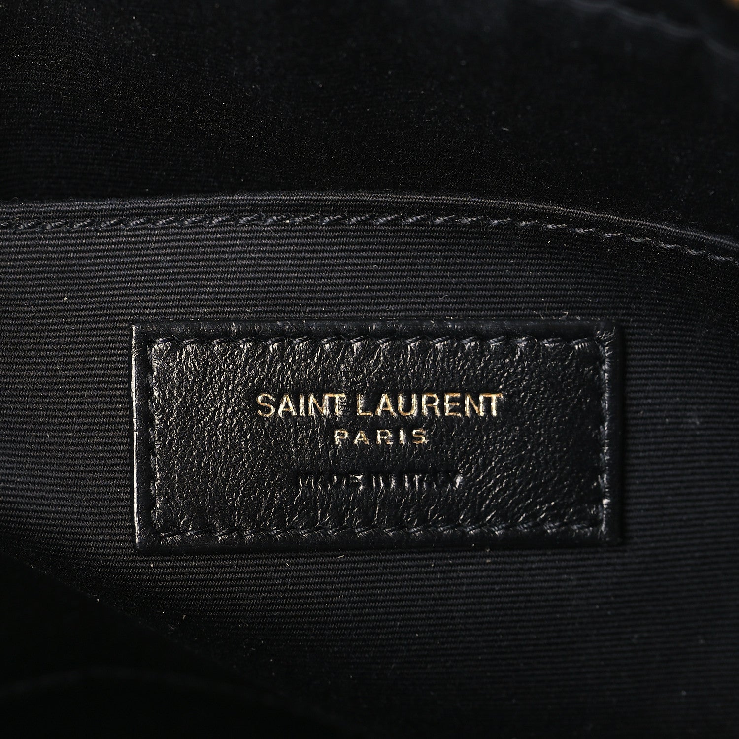 Saint Laurent Calfskin Matelasse Monogram Lou Camera Bag Grey Kaki 6 of 8