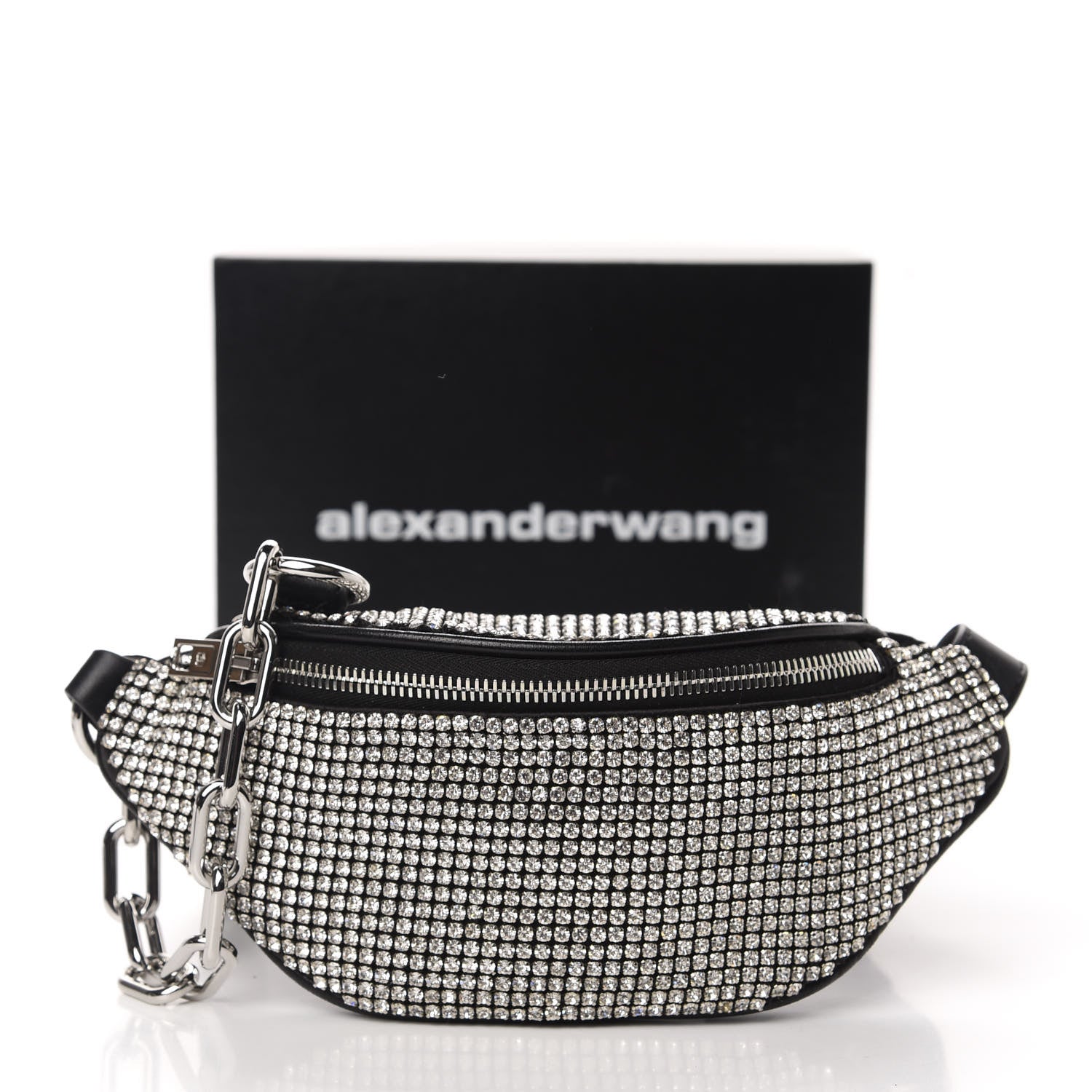 Alexander Wang Rhinestone Mesh Mini Attica Belt Bag Black 10 of 10