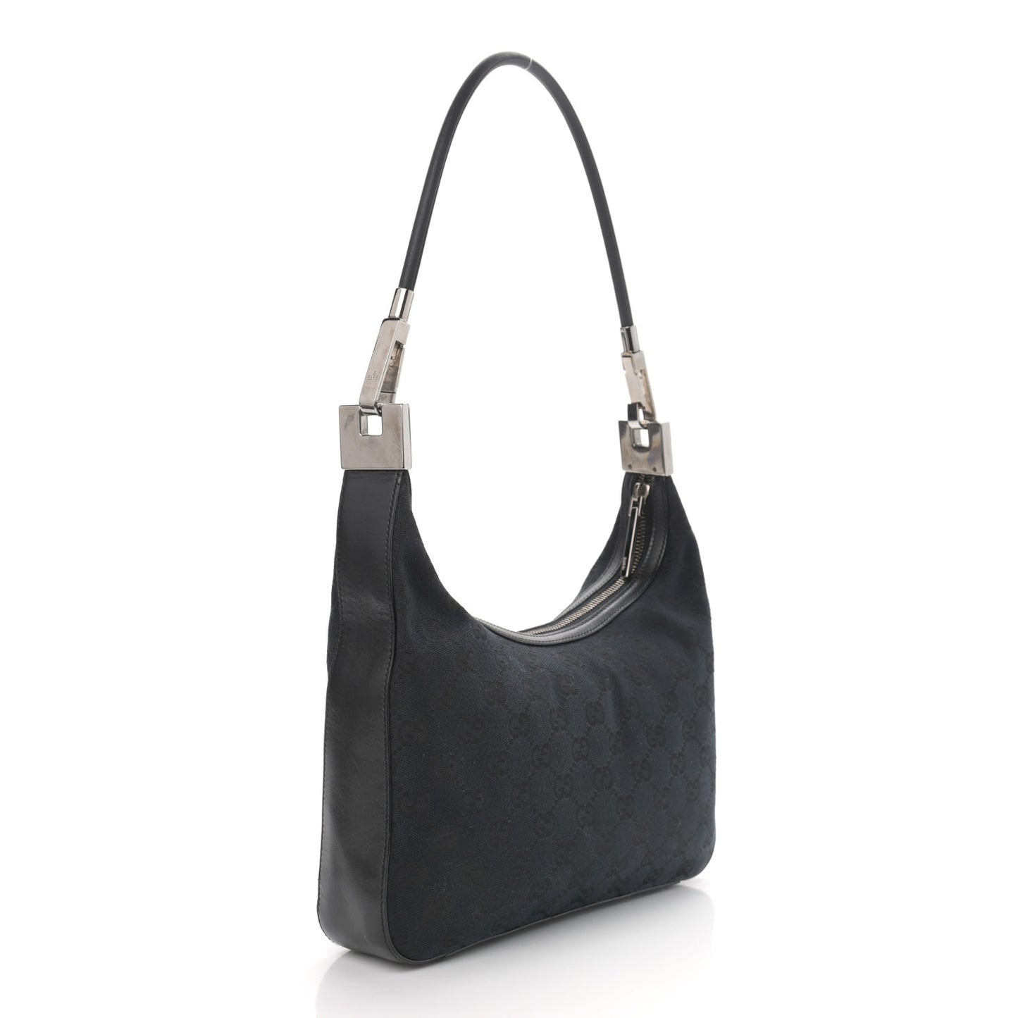 Monogram GG Small Clasp Hobo Black