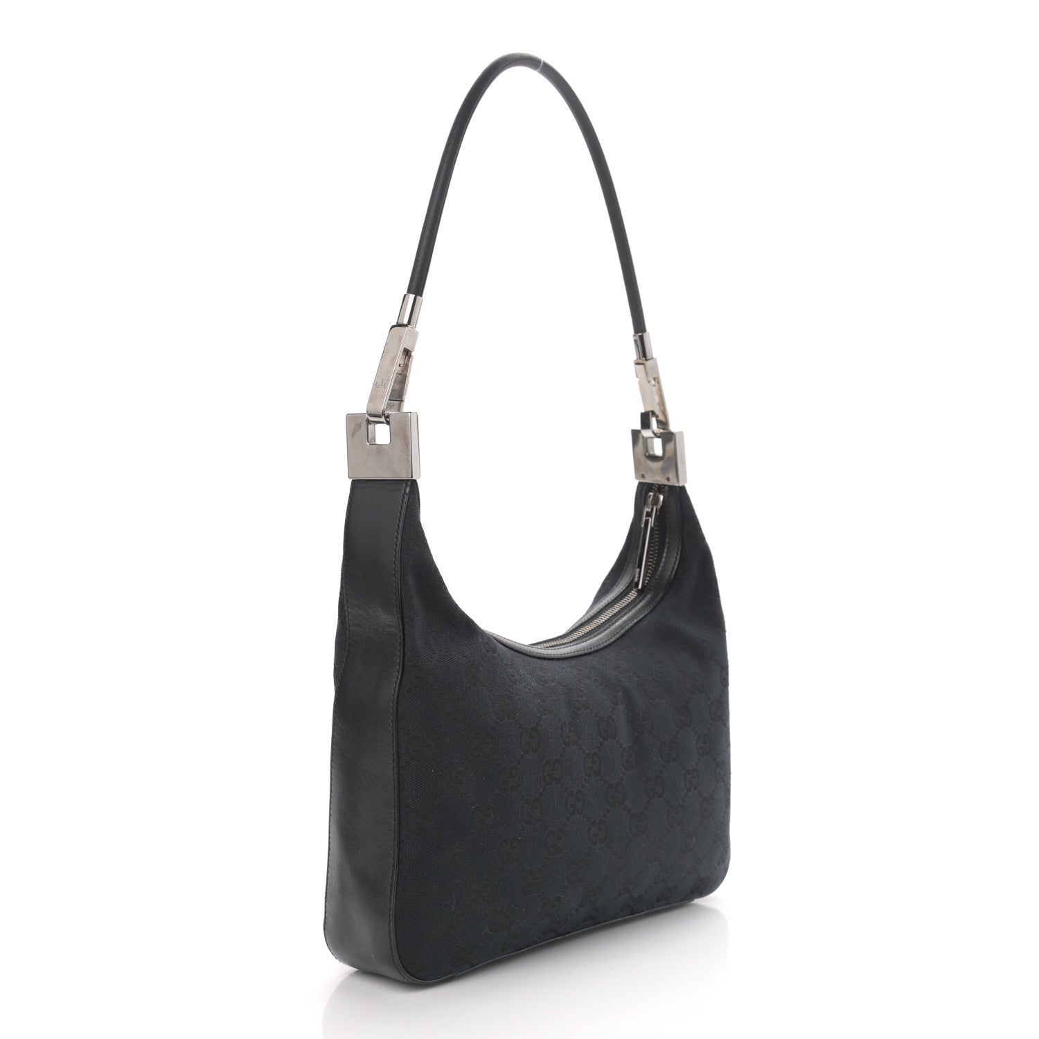 Gucci Monogram GG Small Clasp Hobo Black 3 of 10