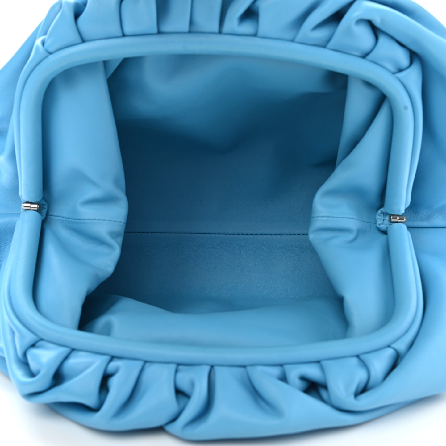 Smooth Butter Calf The Pouch Oversized Clutch Sky Blue