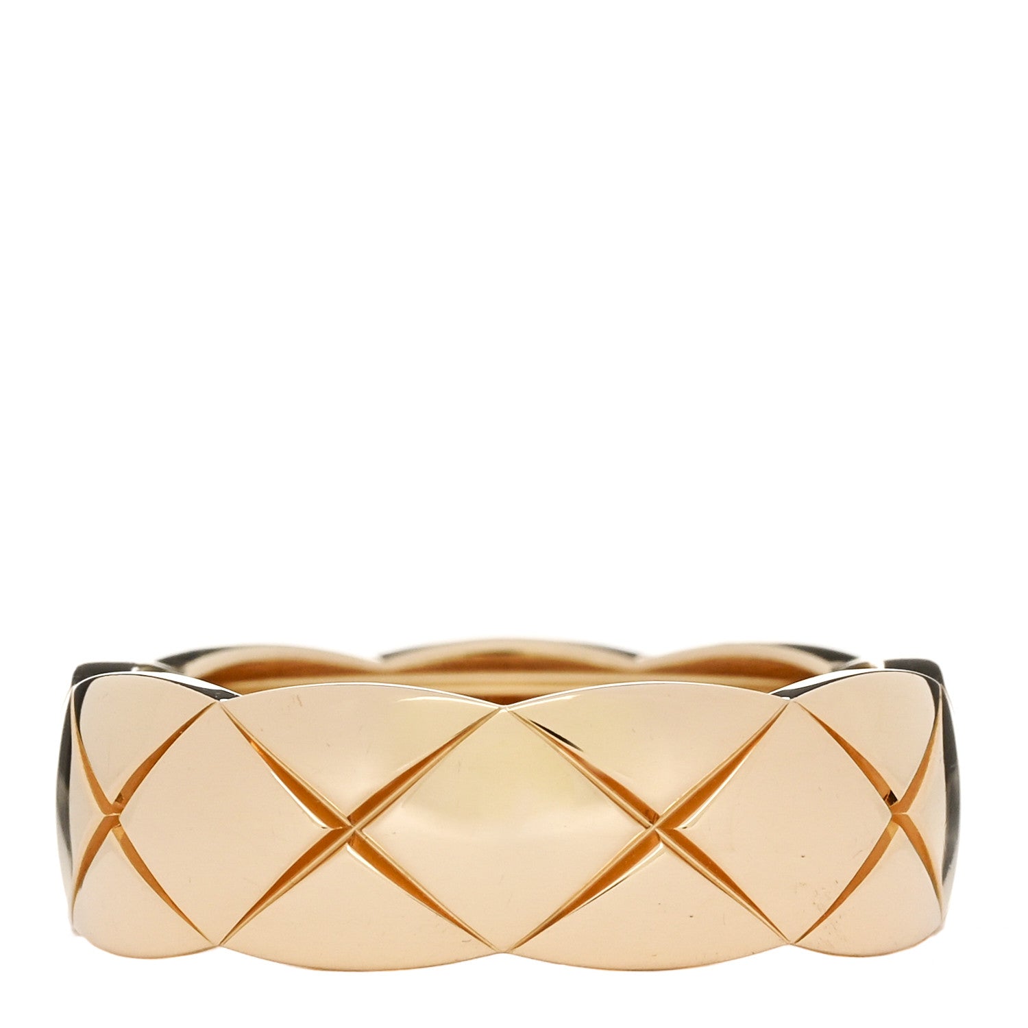 Chanel 18K Yellow Gold Small Coco Crush Ring 55 7.25 1 of 6