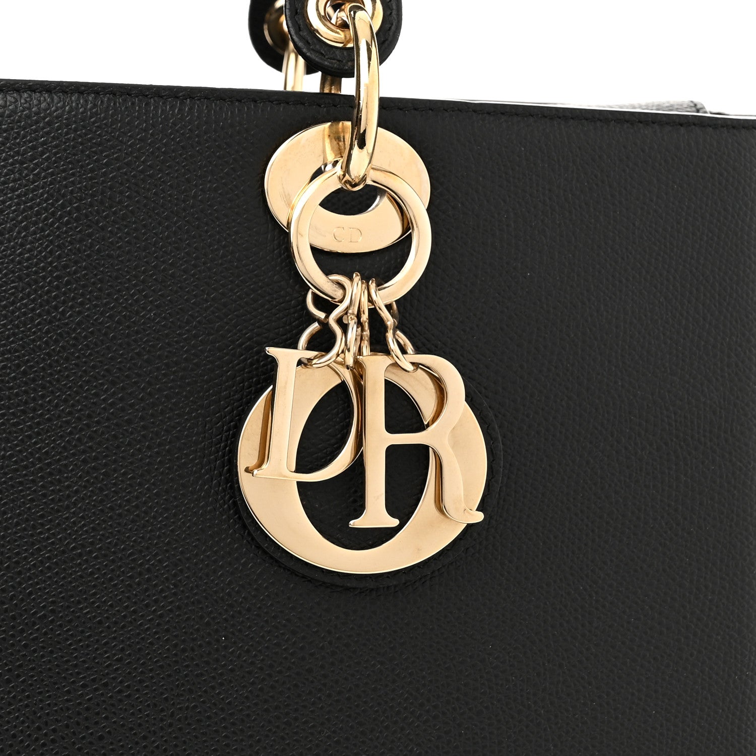 Christian Dior Grained Calfskin Large Lady Dior Black 7 of 12