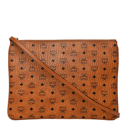 MCM Visetos Medium Crossbody Pouch Cognac 1 of 10