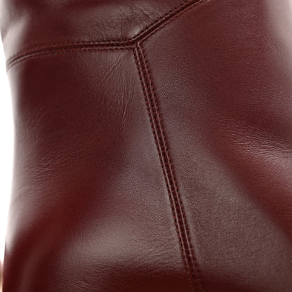 Gucci Calfskin Shearling Ankle Boots 38 Bordeaux 10 of 10