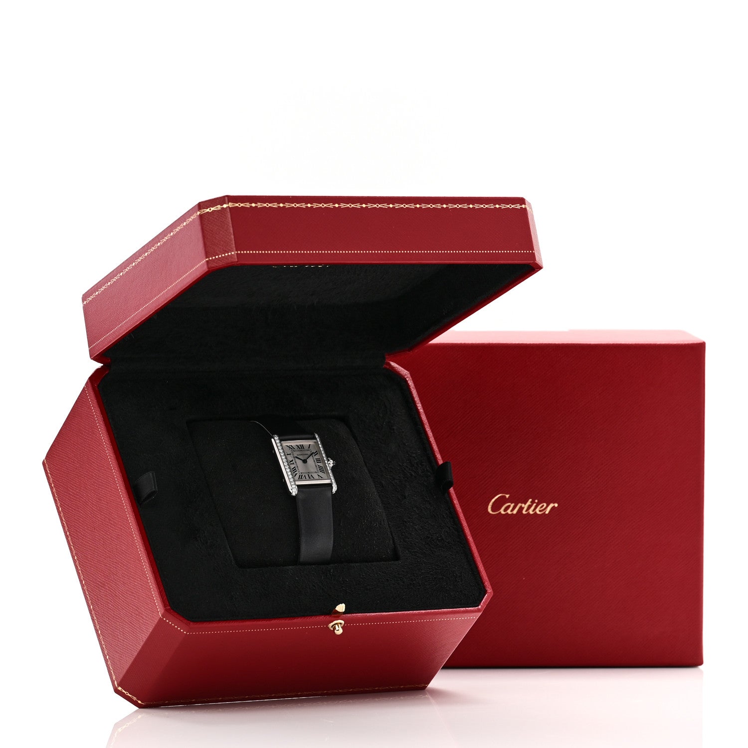 Cartier Stainless Steel Satin Diamond 22mm Must de Cartier Tank Quartz Watch 5 of 5