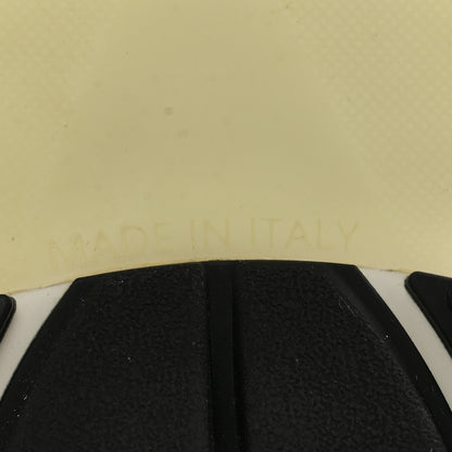 Chanel Fabric Laminated Calfskin Stretch CC Sneakers 36.5 White Gold Silver 7 of 14