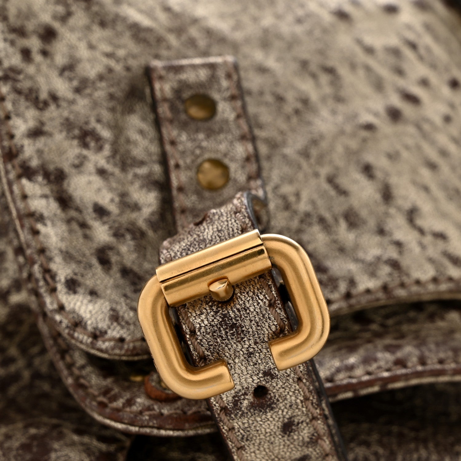 Chloe Metallic Pebbled Lambskin Paddington Satchel Grey 13 of 14