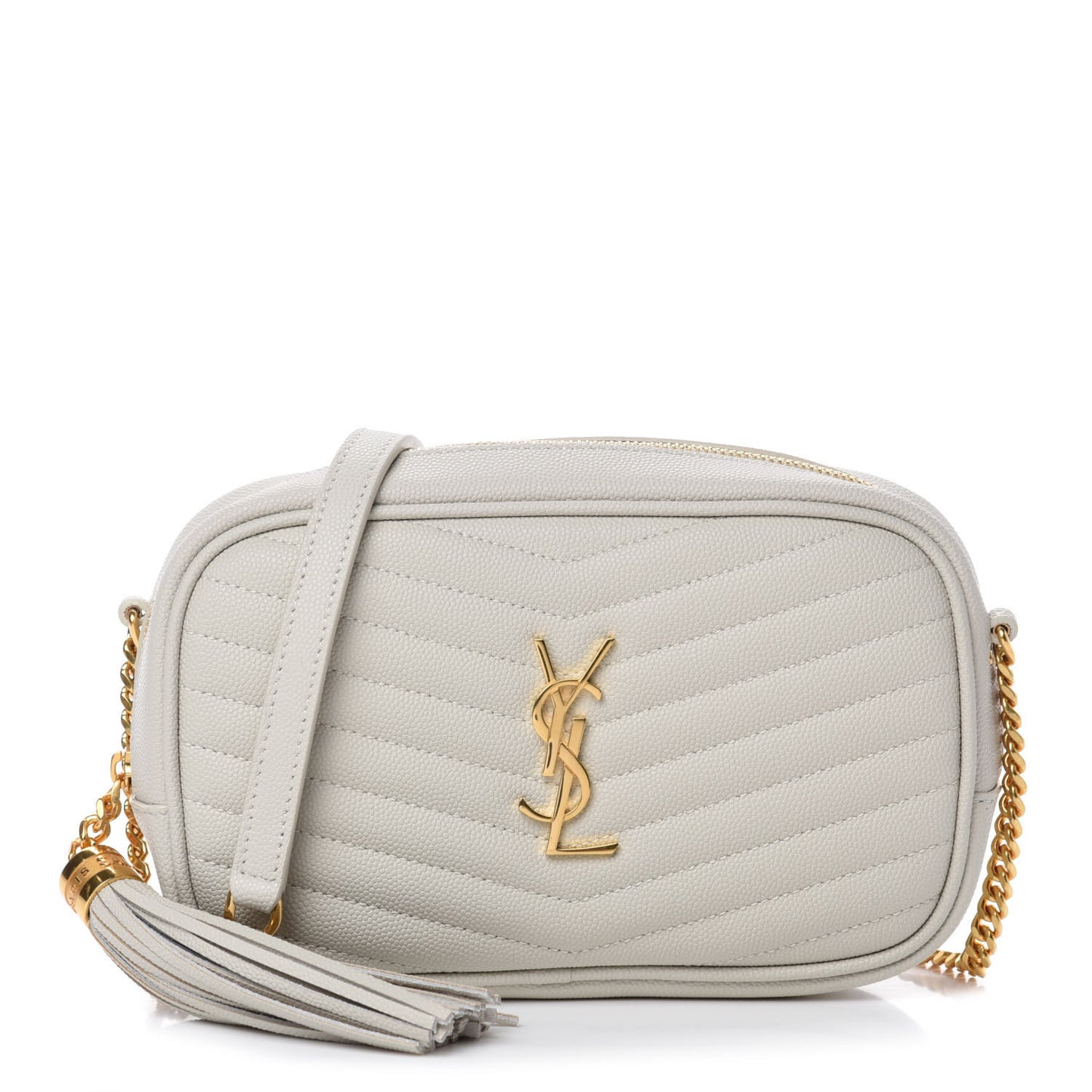 Grain De Poudre Matelasse Monogram Mini Lou Camera Bag Crema Soft