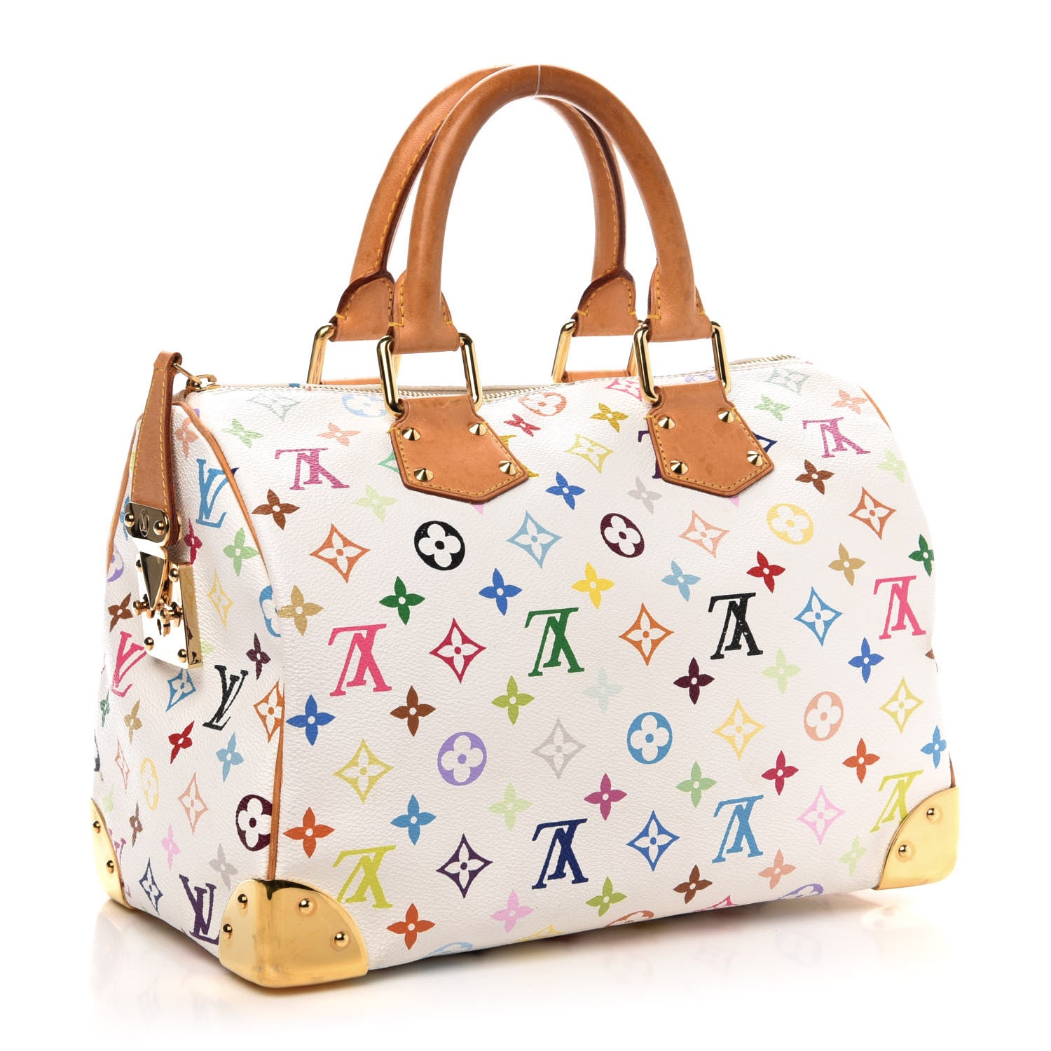 Louis Vuitton Monogram Multicolor Speedy 30 White 3 of 9