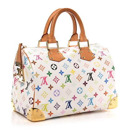 Louis Vuitton Monogram Multicolor Speedy 30 White 3 of 9