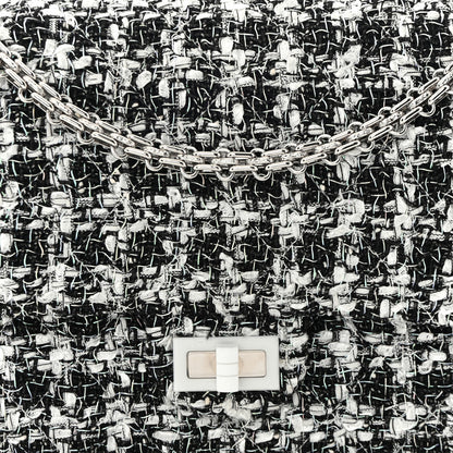 Chanel Tweed Quilted Resin 2.55 Reissue 226 Flap Black White 8 of 11