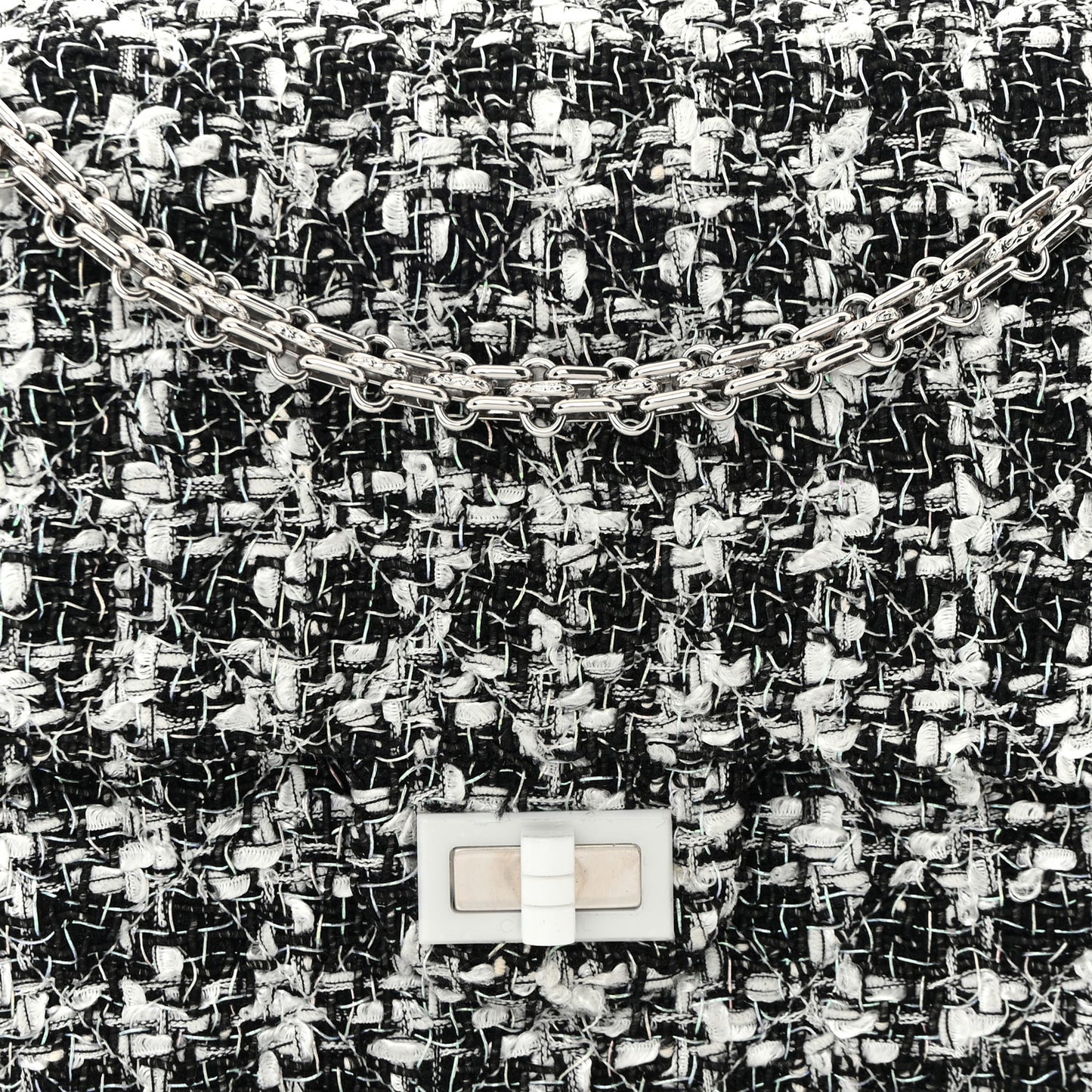 Tweed Quilted Resin 2.55 Reissue 226 Flap Black White