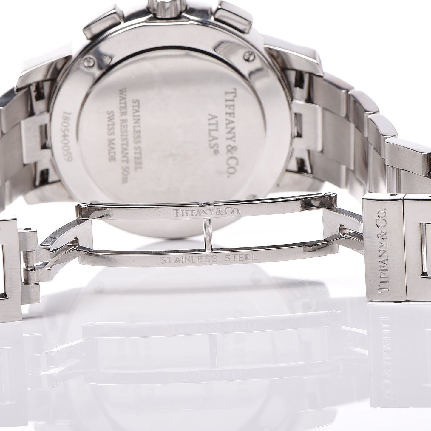 Stainless Steel 36mm Atlas Dome Chronograph Quartz Watch