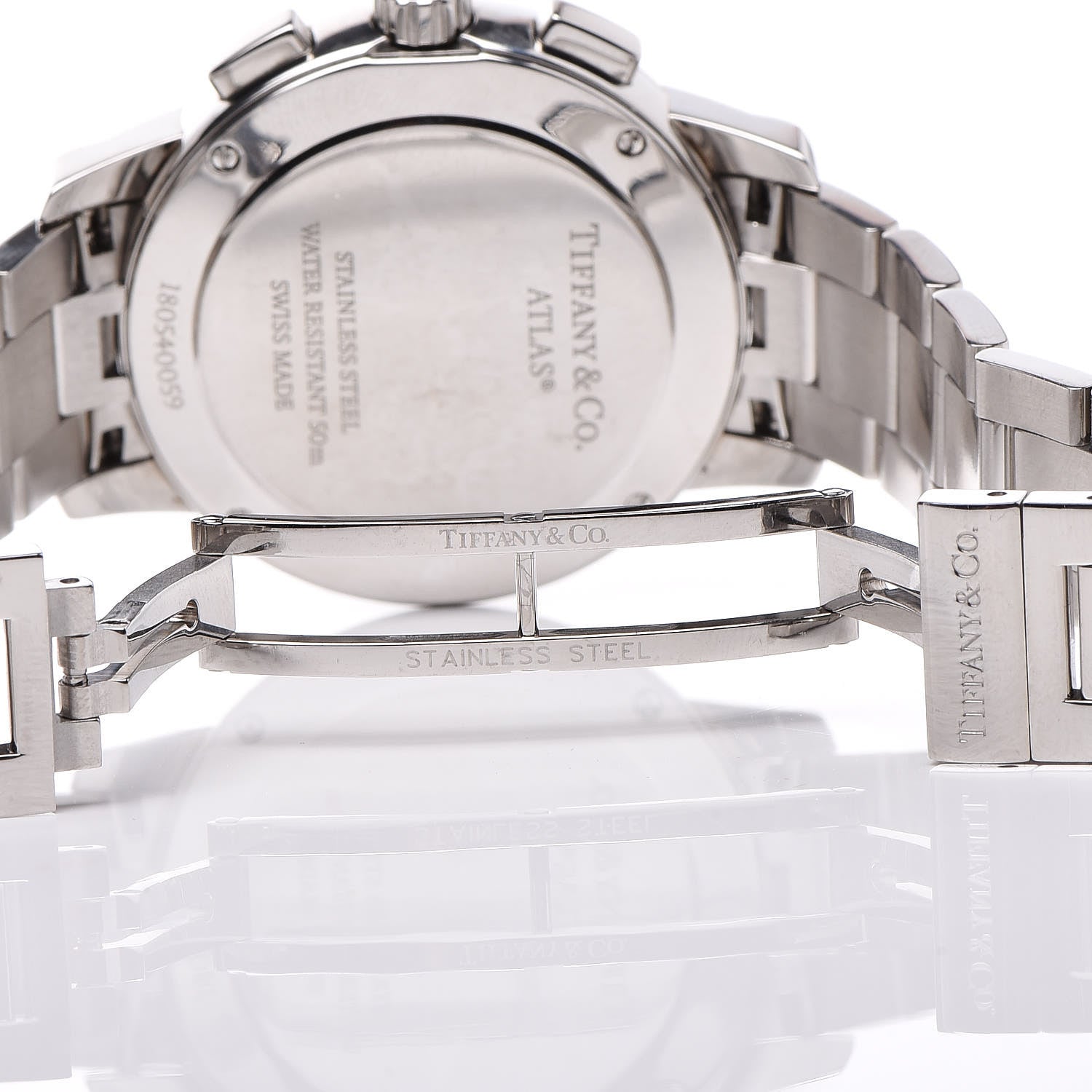 Tiffany Stainless Steel 36mm Atlas Dome Chronograph Quartz Watch 6 of 7