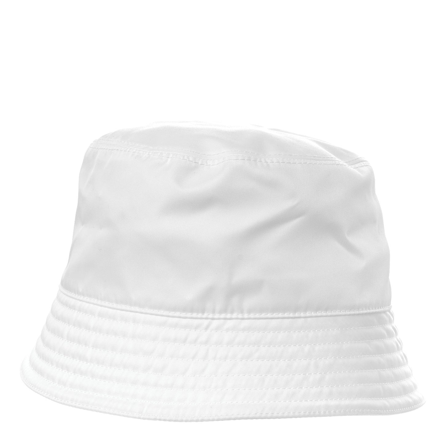 Re-Nylon Metal Triangle Logo Mens Bucket Hat XL White
