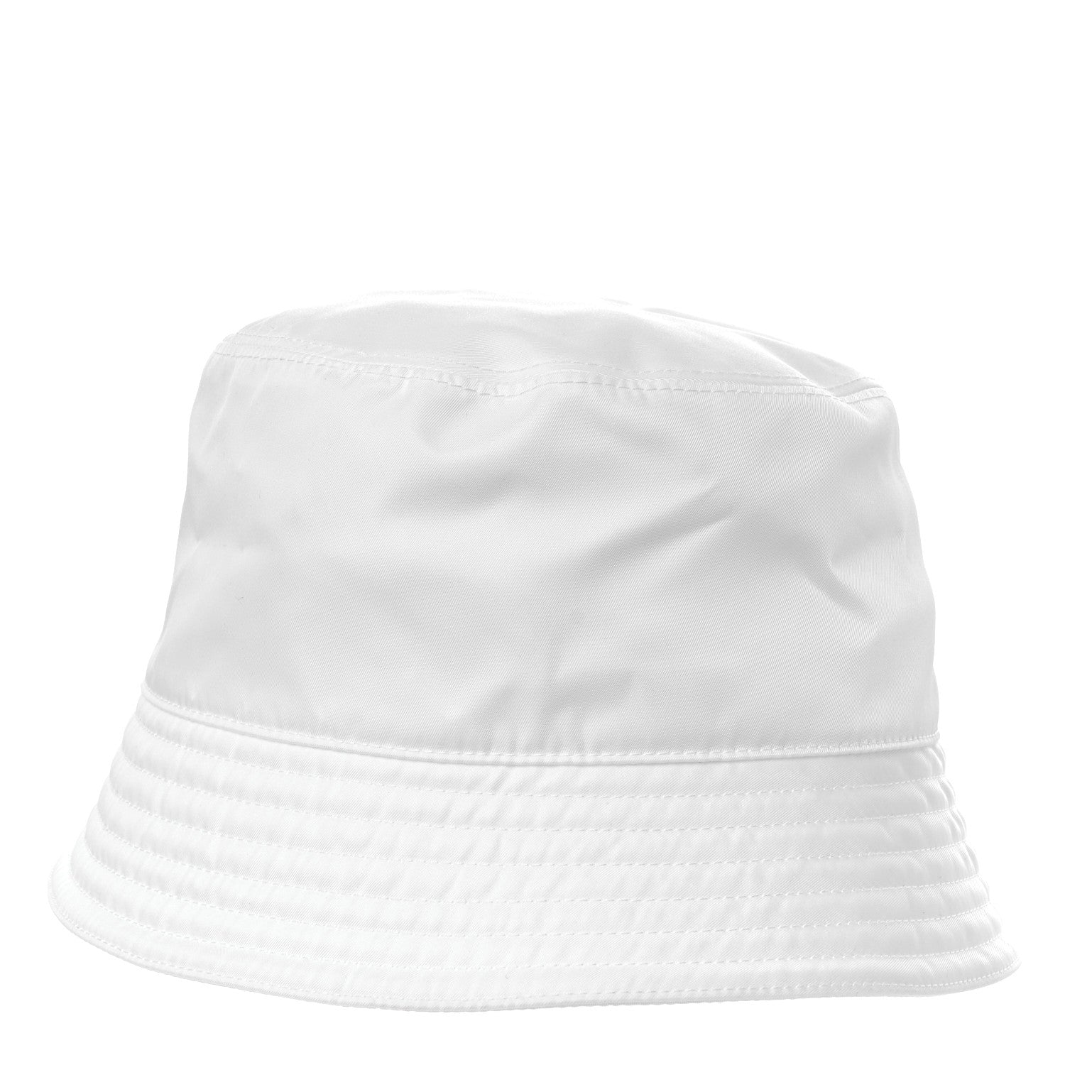 Prada Re-Nylon Metal Triangle Logo Mens Bucket Hat XL White 4 of 8