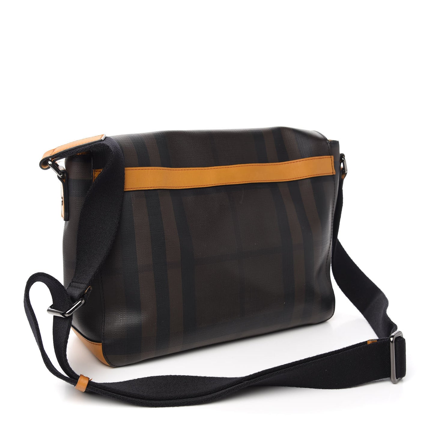 Smoked Check Medium Messenger Bag Brown