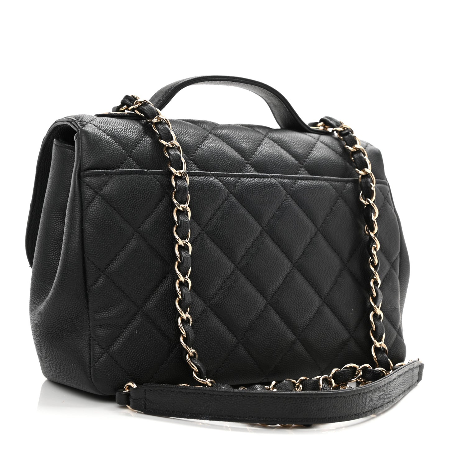 Caviar Quilted Medium Business Affinity Flap Black