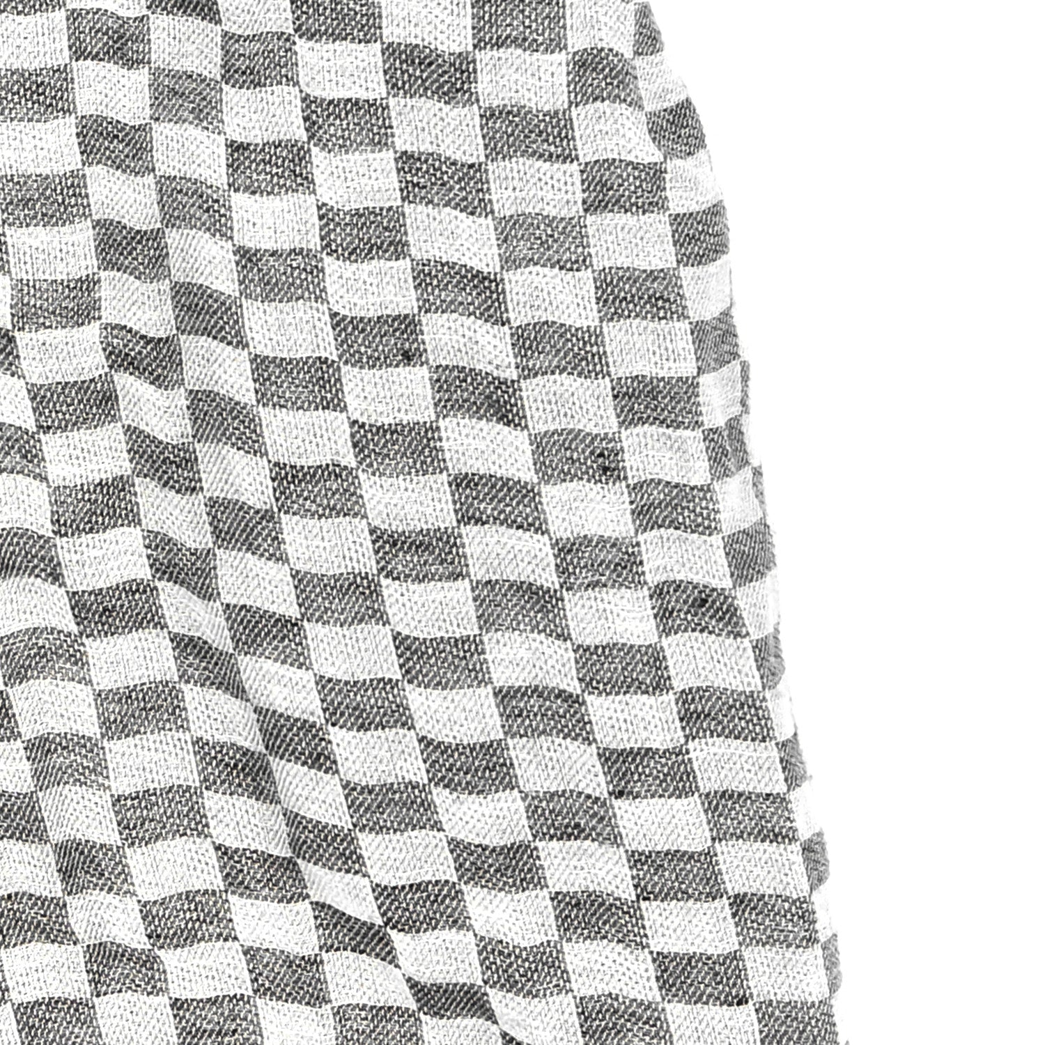 Christian Dior Cotton Checkered Scarf Gray 4 of 5