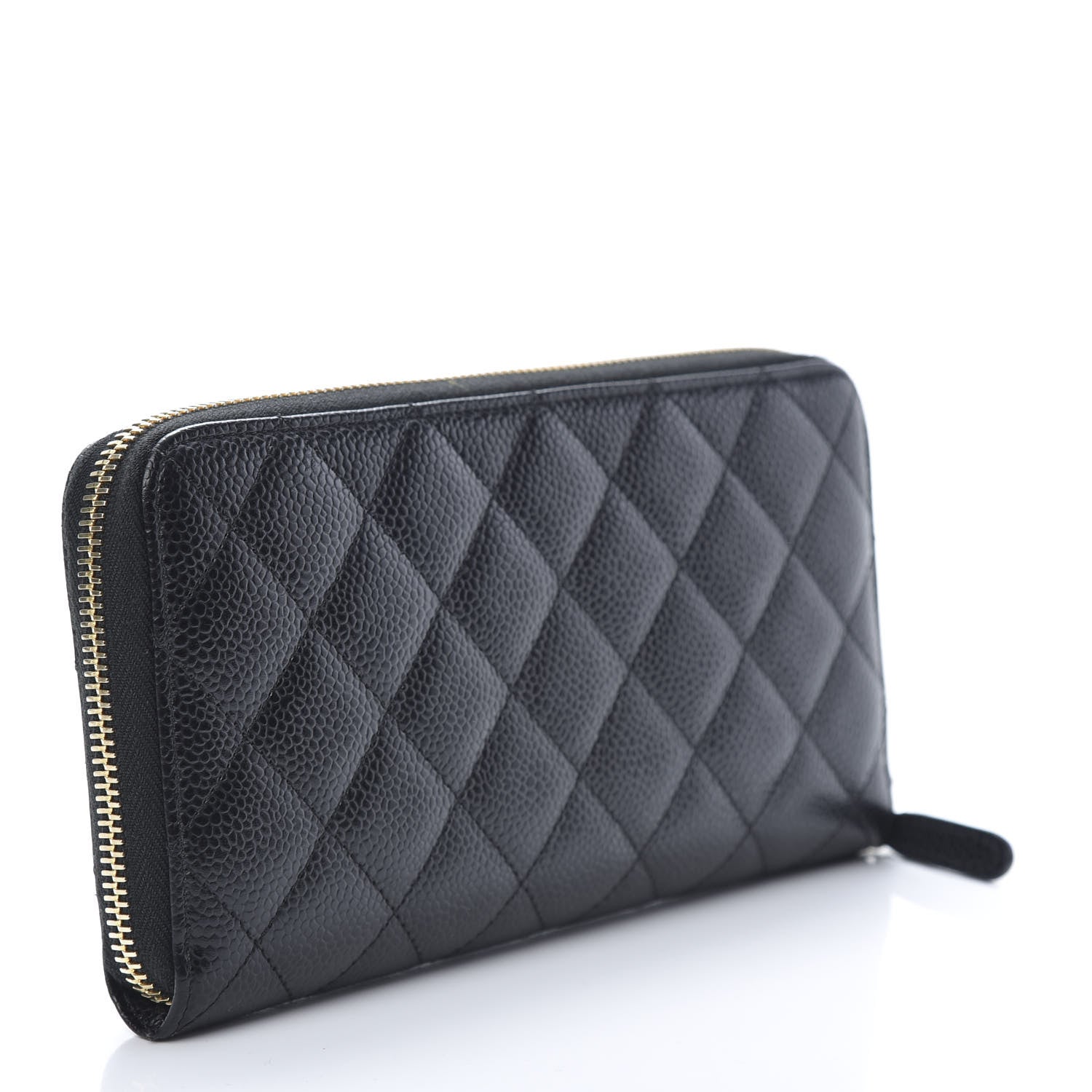 Chanel Caviar Quilted Large Gusset Zip Around Wallet Black 3 of 10