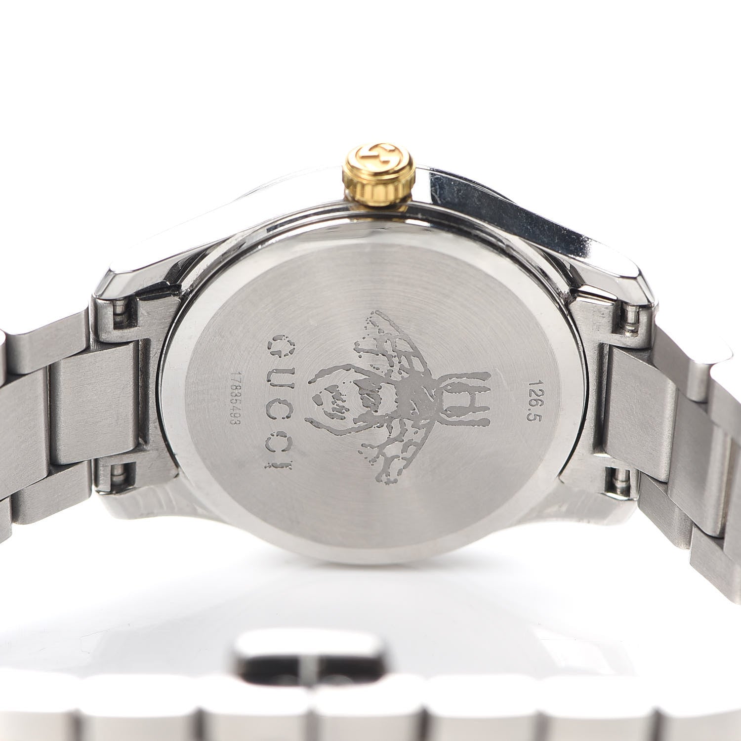 Gucci Stainless Steel 27mm G-Timeless Two Tone Cat Quartz Watch 4 of 6