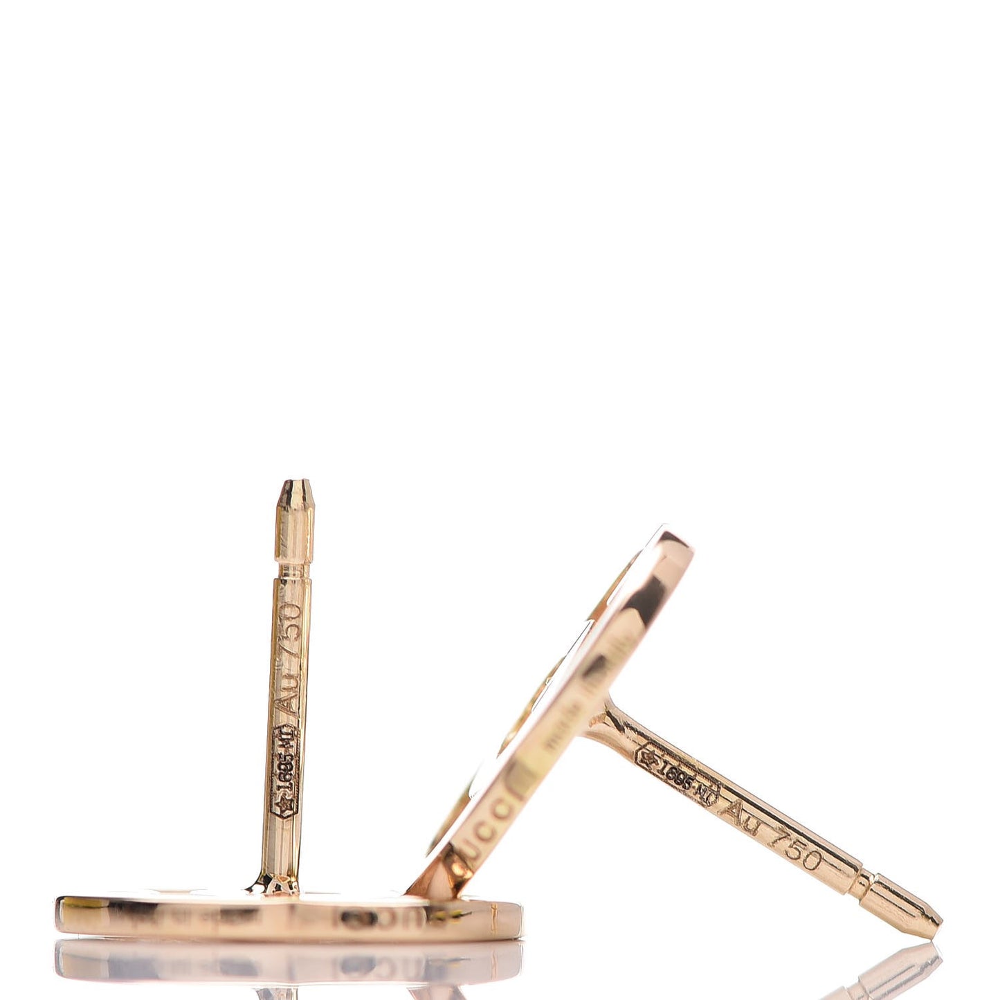 18K Yellow Gold GG Tissue Stud Earrings