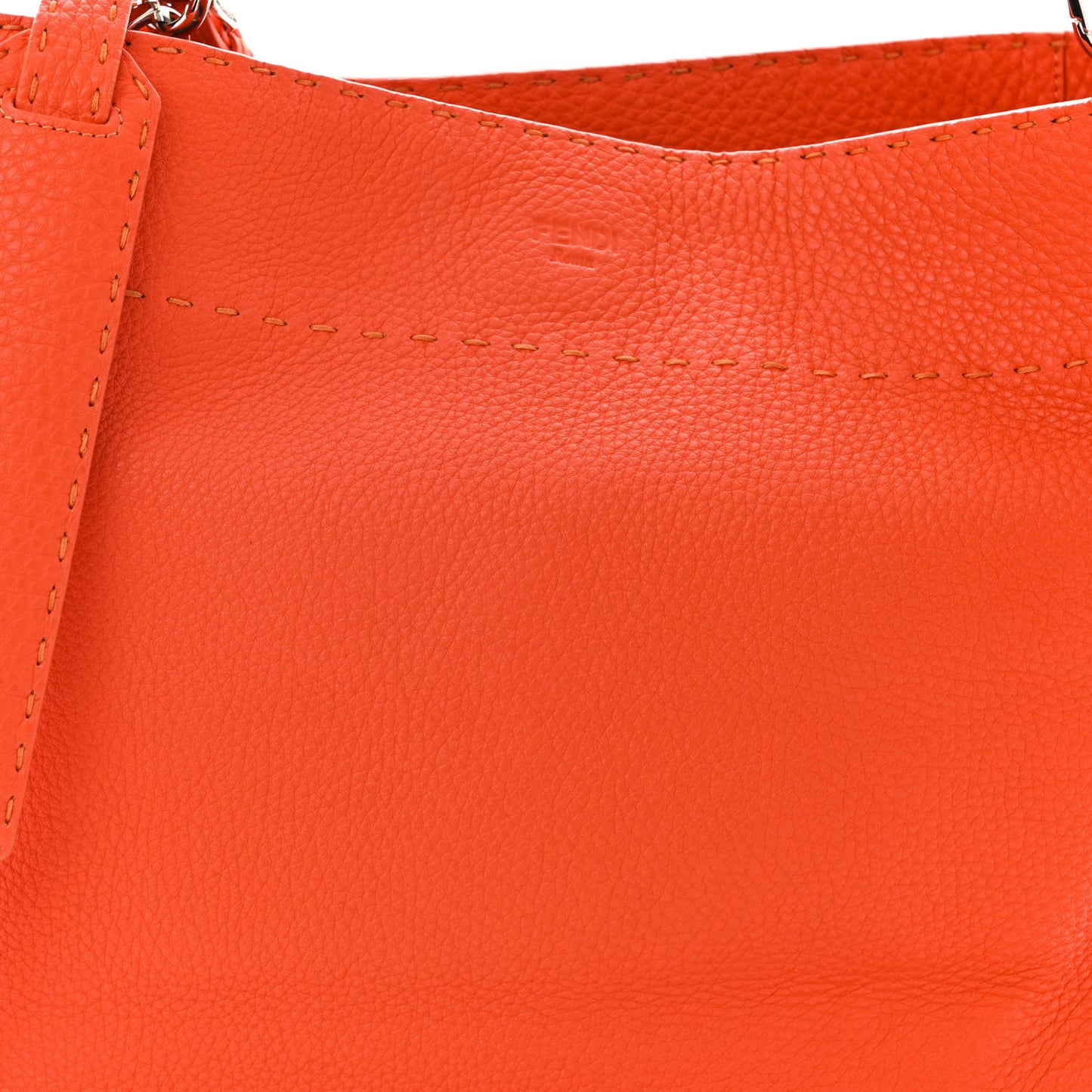 Cuoio Romano Selleria Large Anna Bucket Bag Arancio