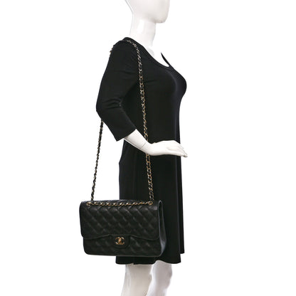 Chanel Caviar Quilted Jumbo Double Flap Black 2 of 11