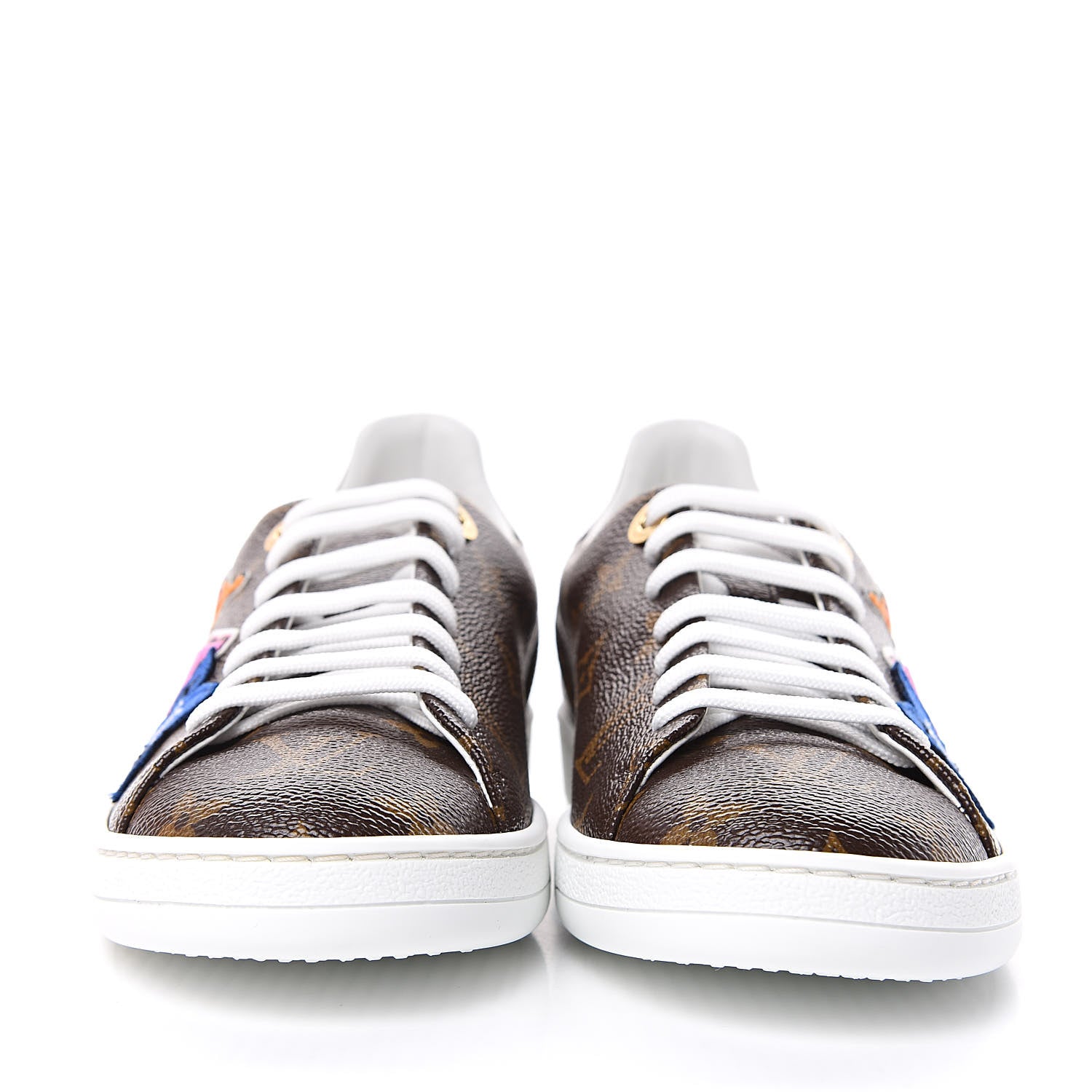 Louis Vuitton Calfskin Monogram LV Black Heart Sneakers 37 Cacao 2 of 9