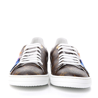 Louis Vuitton Calfskin Monogram LV Black Heart Sneakers 37 Cacao 2 of 9