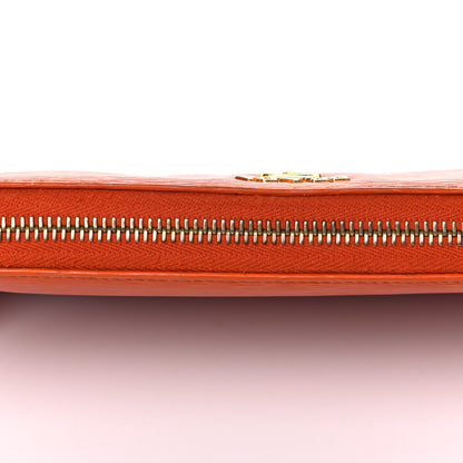 Prada Vitello Move Zip Around Wallet Papaya 10 of 11