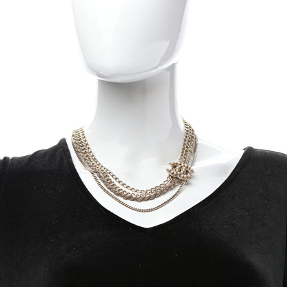 Chanel Pearl CC Multi Strand Necklace Gold 2 of 5