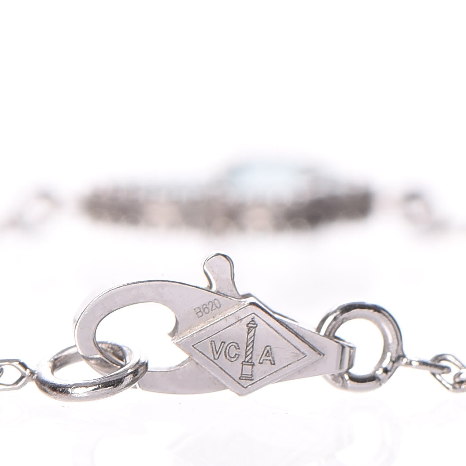 Van Cleef & Arpels 18K White Gold Turquoise Sweet Alhambra Butterfly Bracelet 3 of 6