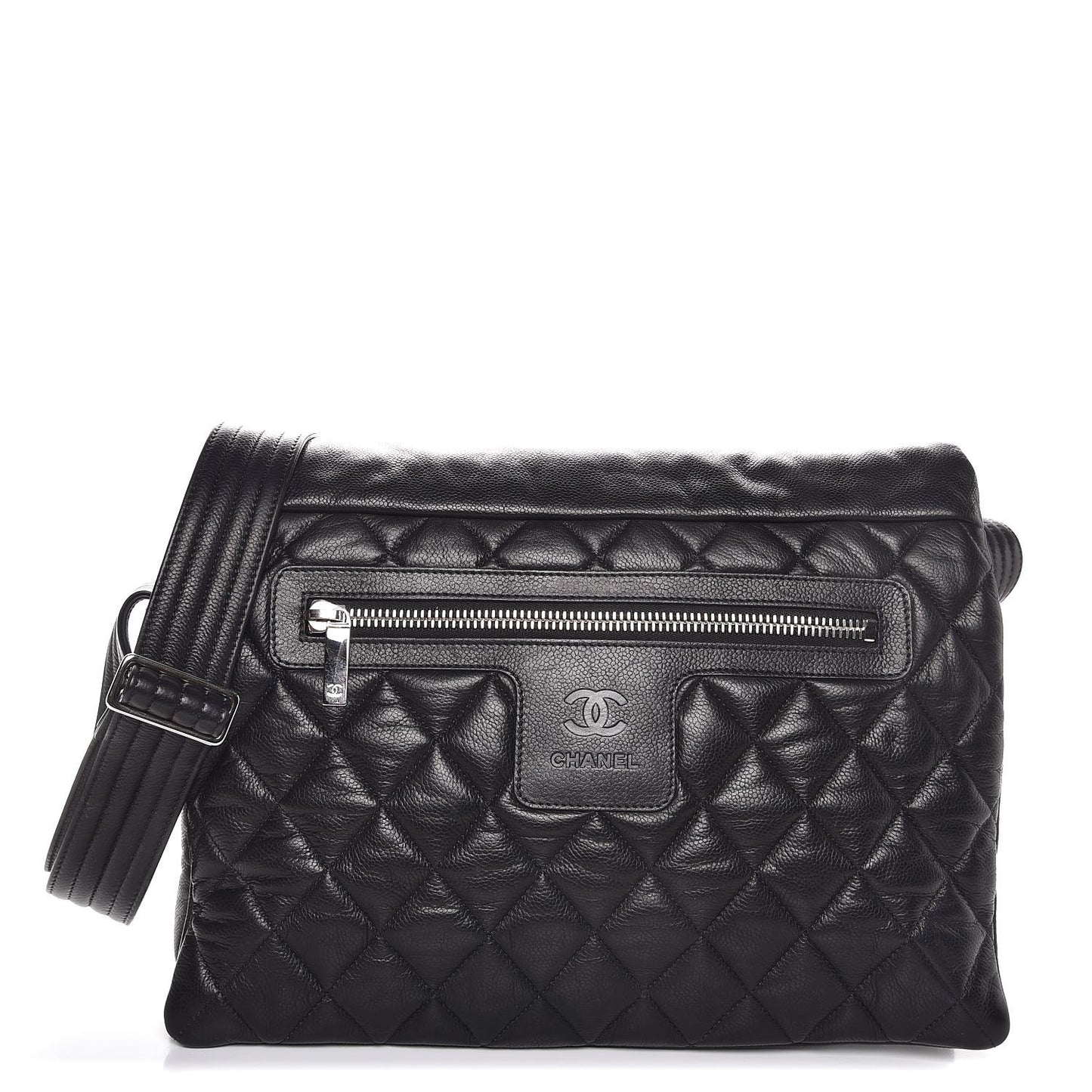 Caviar Quilted Coco Cocoon Messenger Black