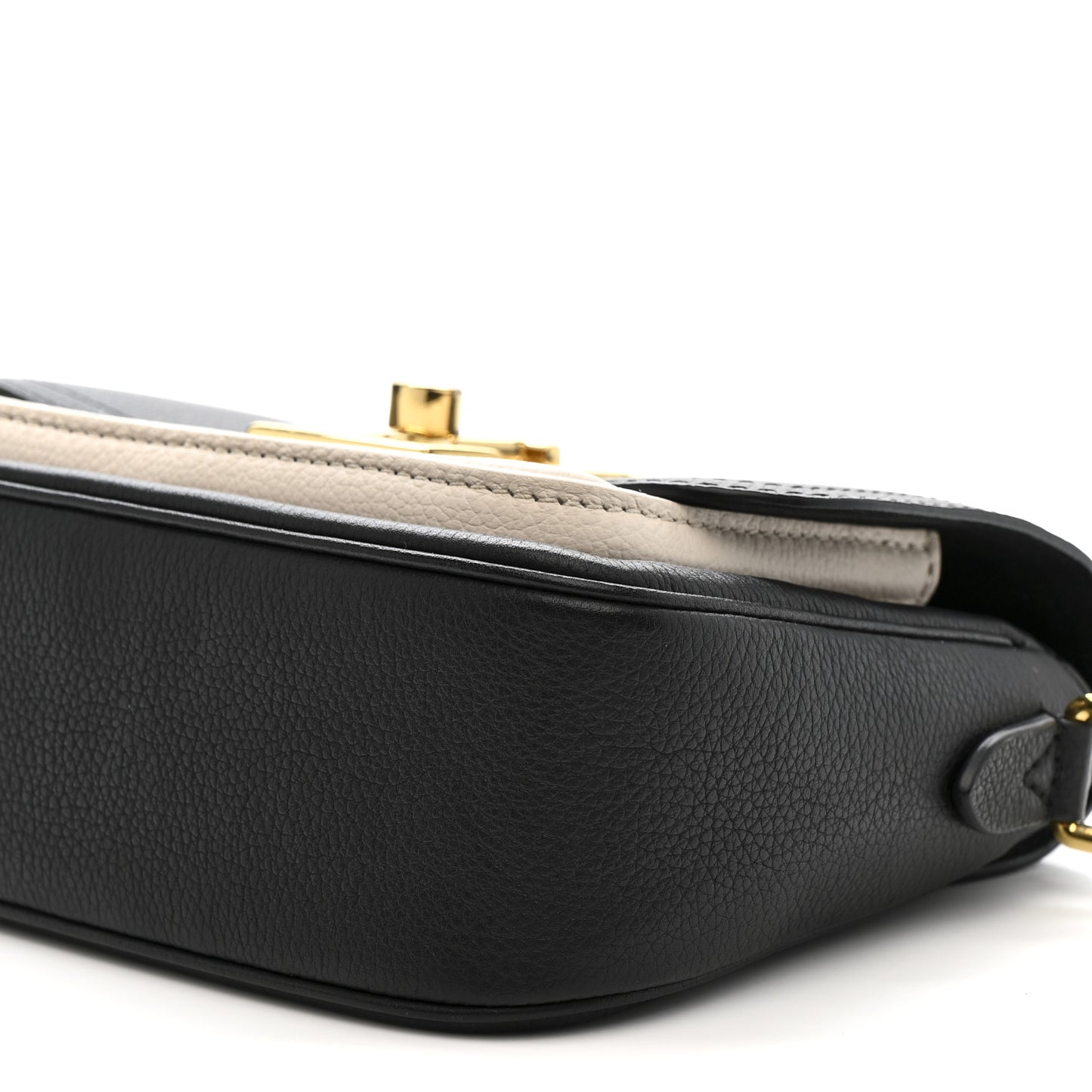 Grained Calfskin Lockme Tender Black