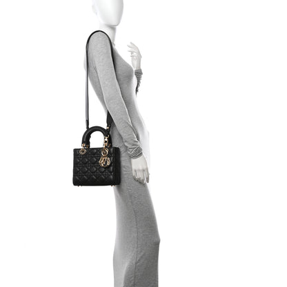 Christian Dior Lambskin Cannage Small Lucky Badges My Lady Dior Dark Grey 2 of 20