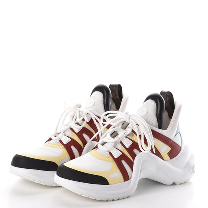 Louis Vuitton Calfskin Technical Nylon LV Archlight Sneakers 42 Terracotta 3 of 7