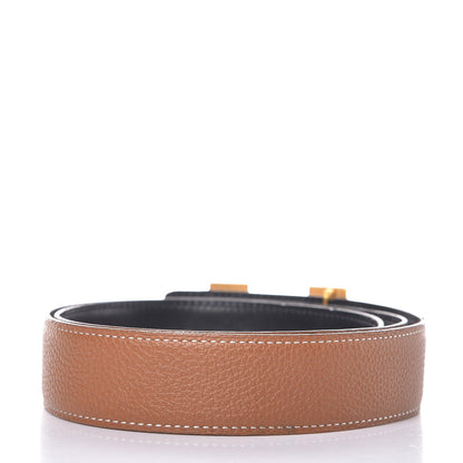 Hermes Box Togo 32mm H Belt 85 Black Gold 3 of 7