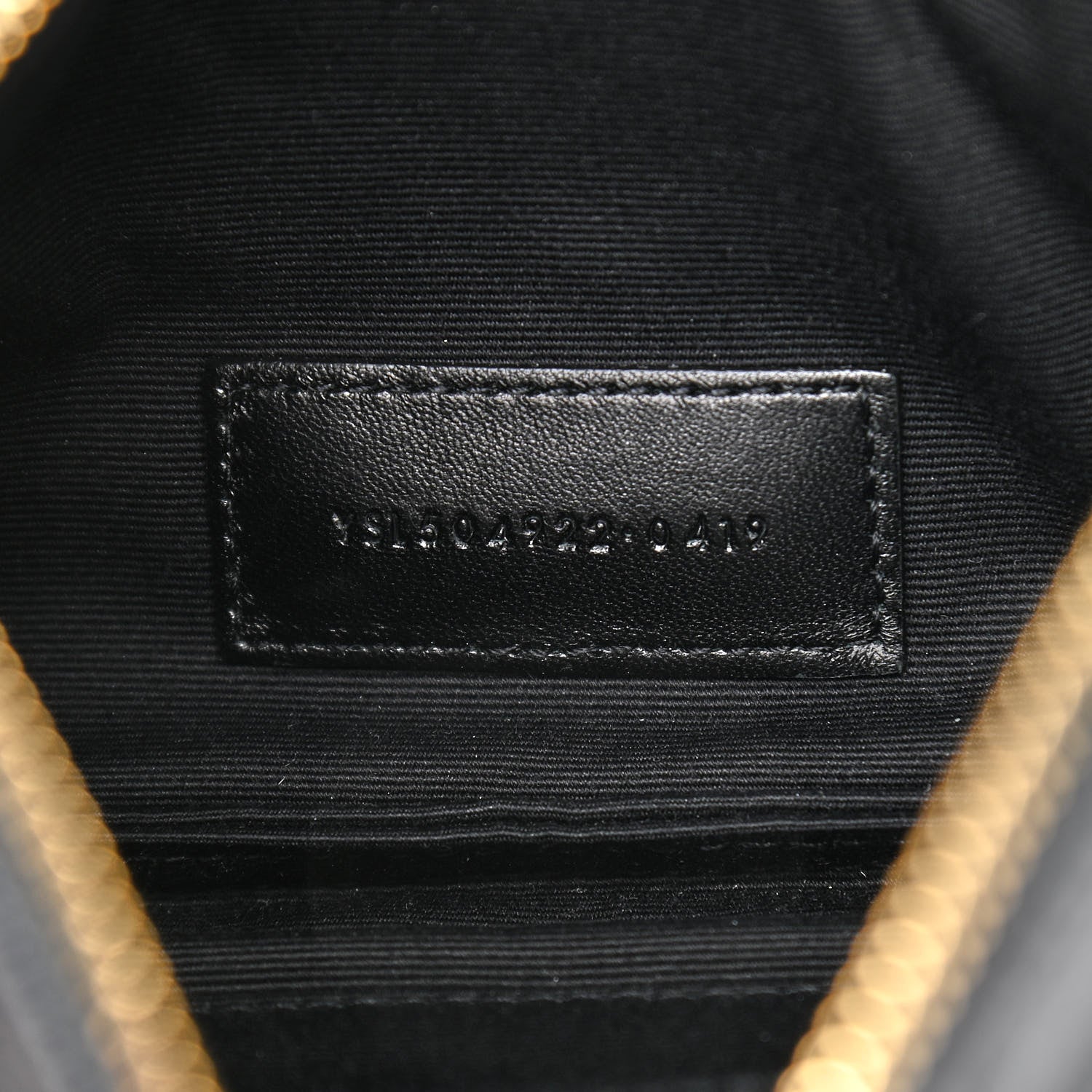 Saint Laurent Grain De Poudre Chevron Monogram Bill Pouch Storm 7 of 7