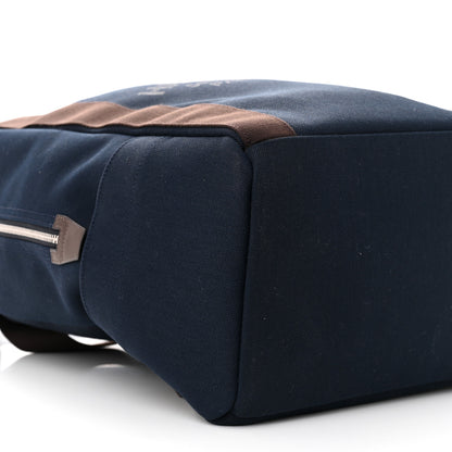 Hermes Toile Groom School Backpack Bleu Navy Feu 8 of 9