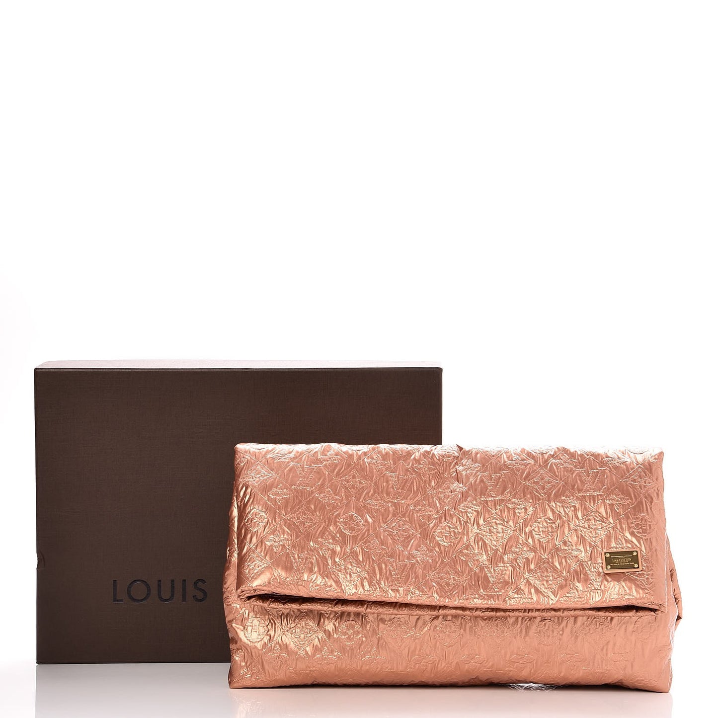 Jacquard Quilted Monogram Limelight Clutch GM Rose Gold