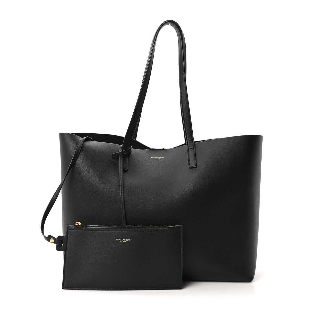 Calfskin Large Shopping Tote Black