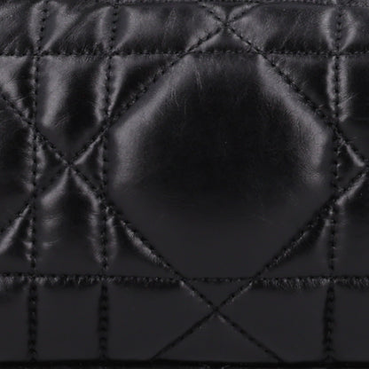 Christian Dior Calfskin Macrocannage Small Diortravel Nomad Pouch Black 7 of 9