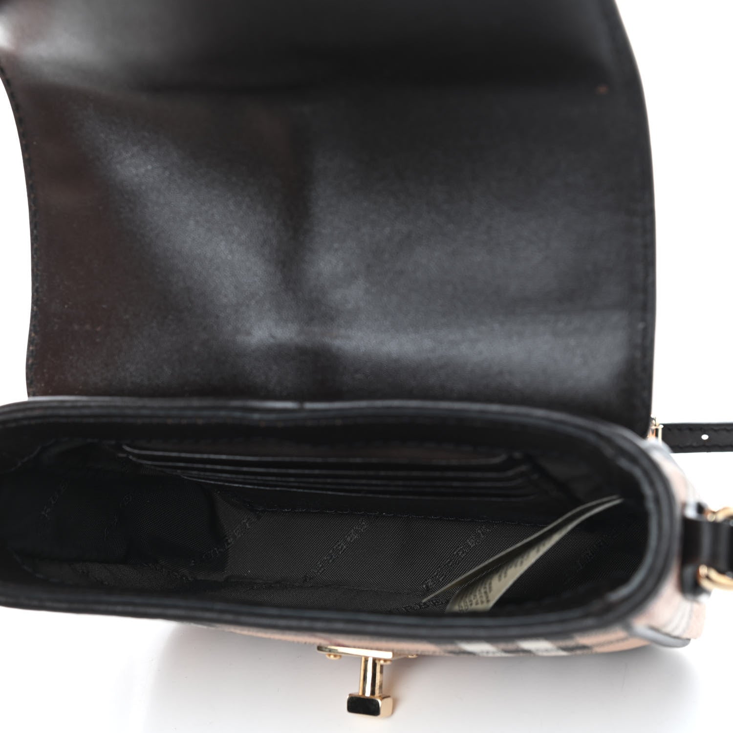Burberry Haymarket Check Mini Berkeley Crossbody Black 5 of 10