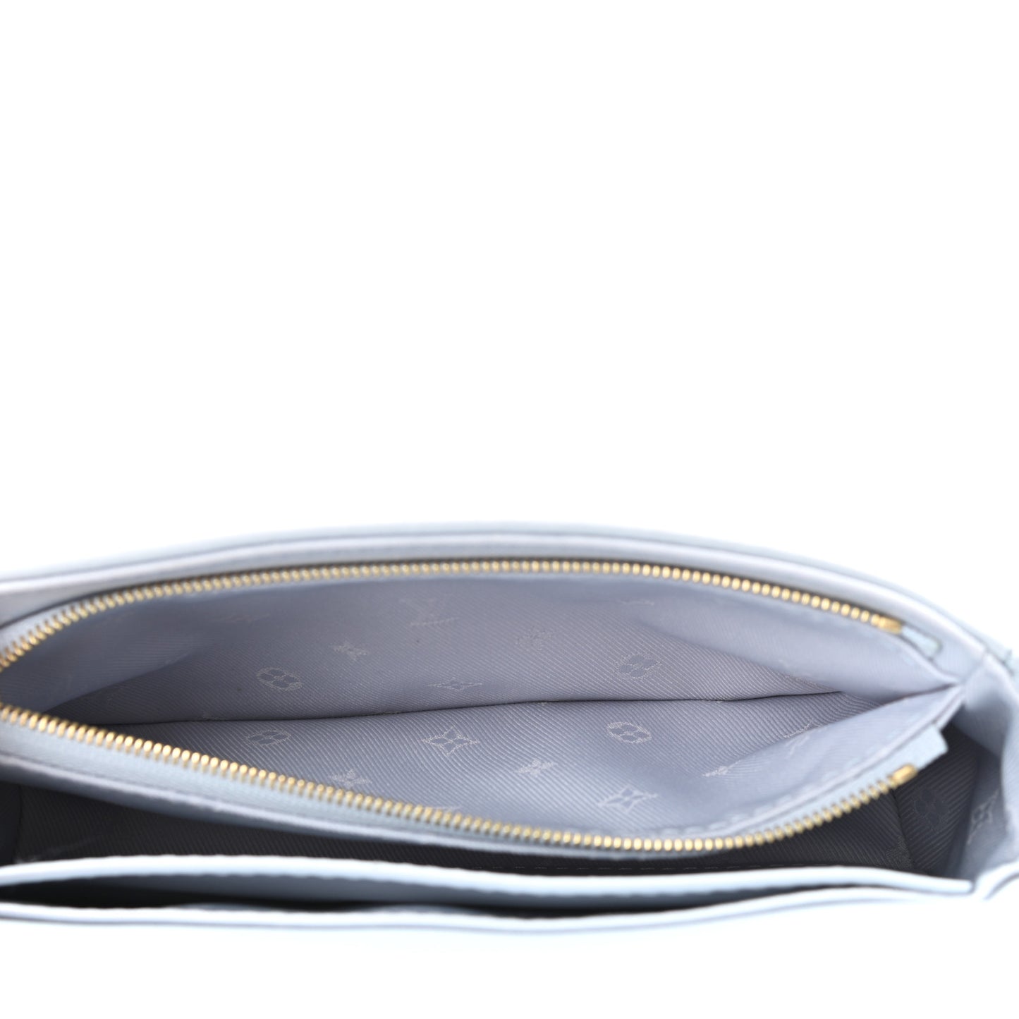 Calfskin Bubblegram Wallet On Strap Ice Blue
