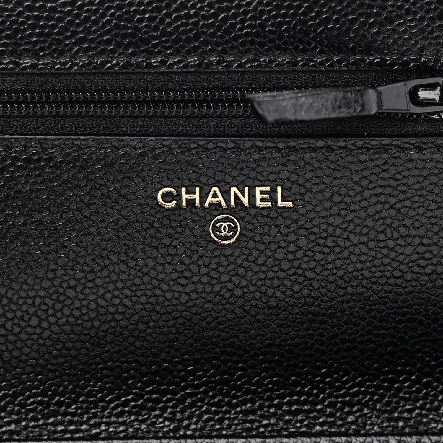 Chanel Shiny Caviar Quilted Chain Melody Wallet On Chain WOC Black 10 of 25
