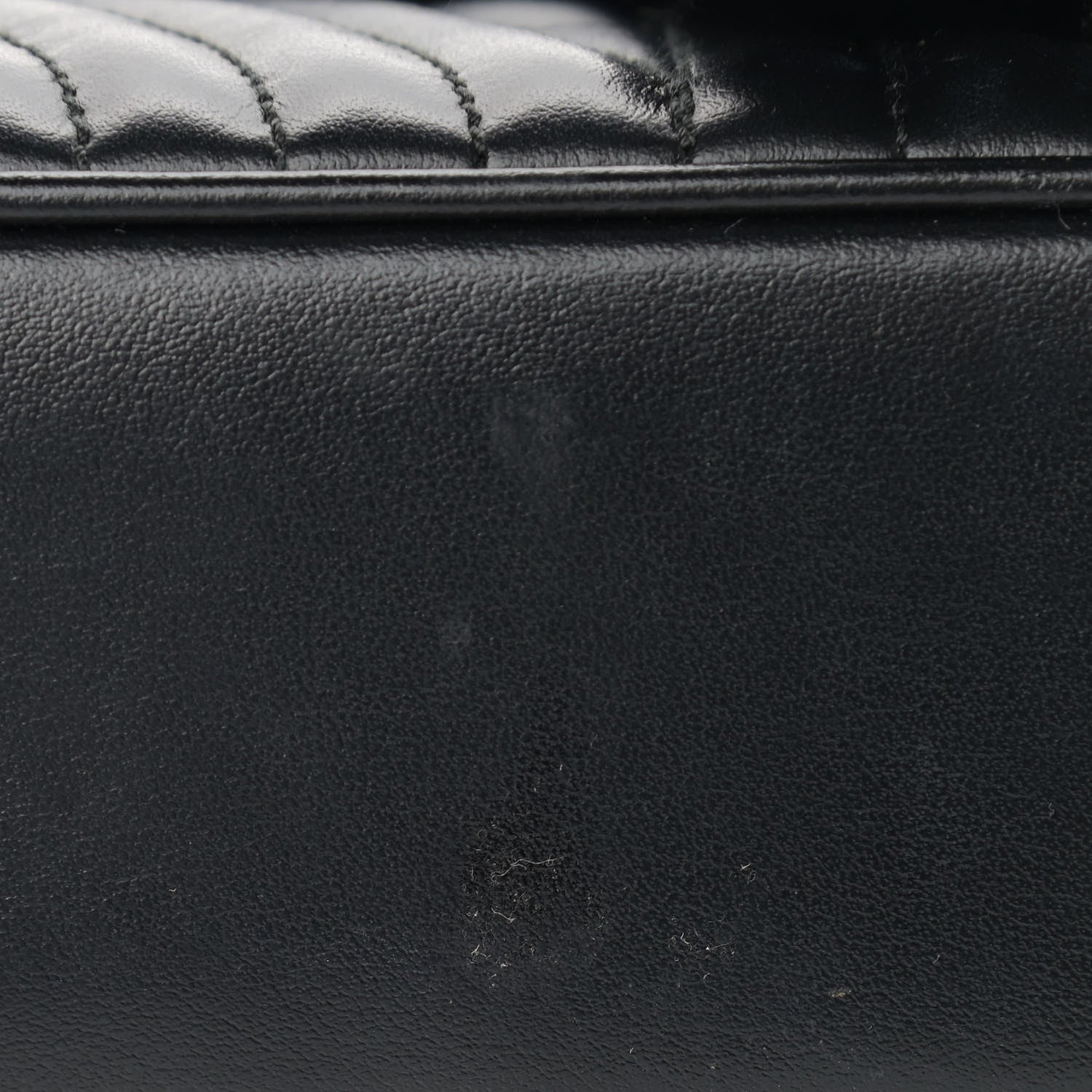 Prada Soft Calfskin Impunture Diagramme Medium Chain Flap Shoulder Bag Black 10 of 12