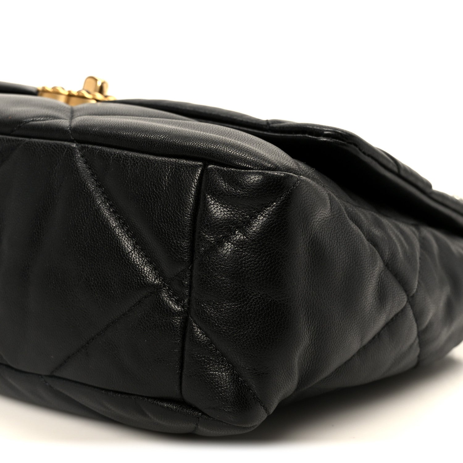 Chanel Goatskin Quilted Large Chanel 19 Flap Black 10 of 10